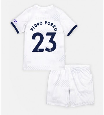 Tottenham Hotspur Pedro Porro #23 Koszulka Podstawowych Dziecięca 2023-24 Krótki Rękaw (+ Krótkie spodenki)